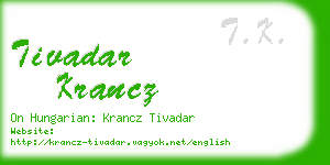 tivadar krancz business card